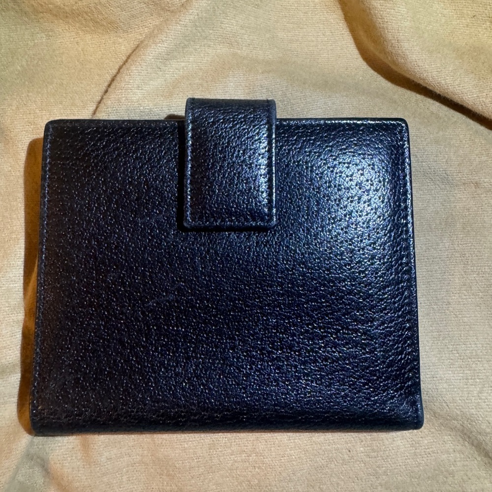Gucci Trifold Vintage Wallet Change Purse Black - Picture 2 of 7